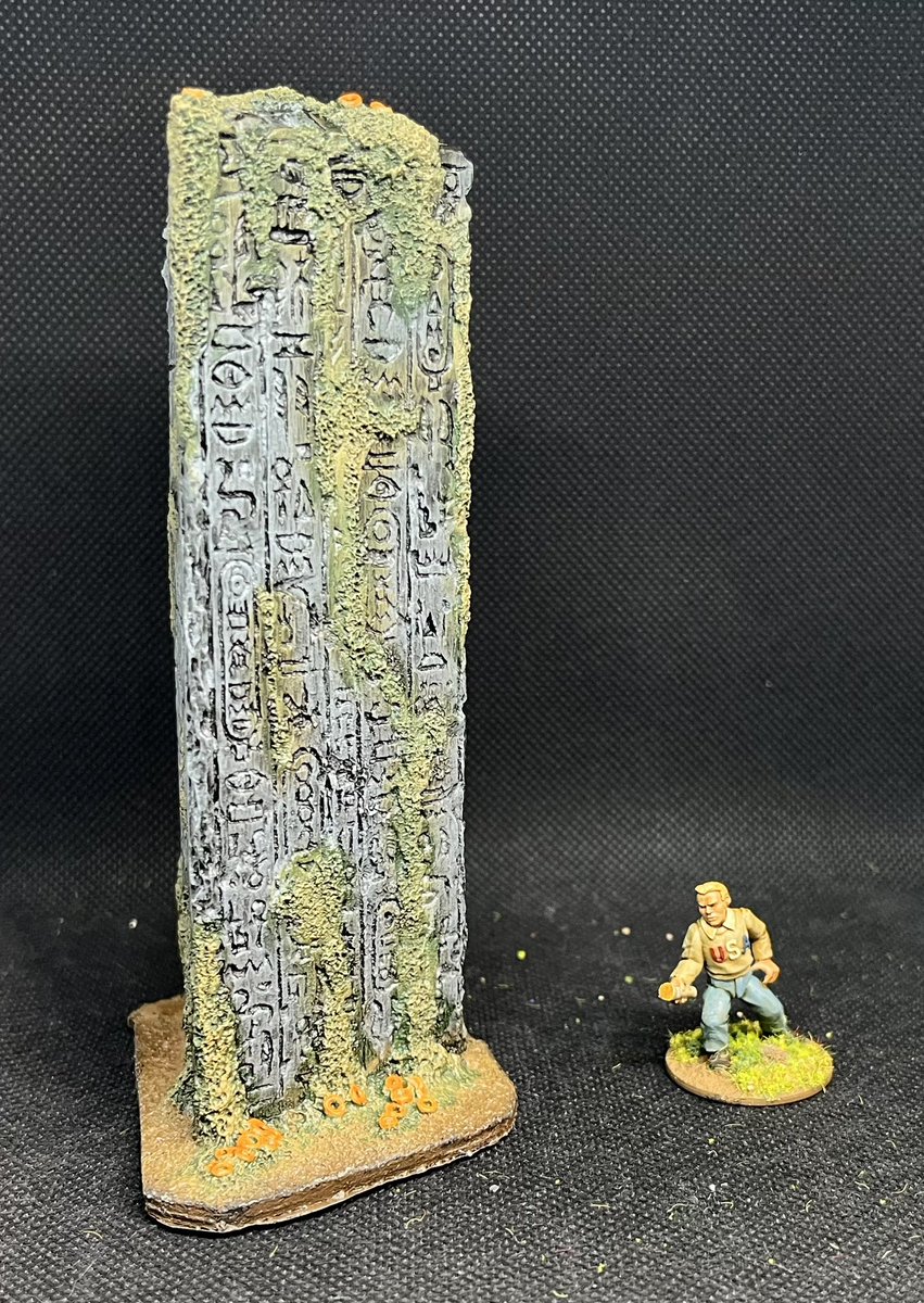 DMCFFD's tweet photo. A little known fact - while in college during the 1960’s, Joe Biden helped combat the eldritch horrors assailing our world. Figure from @PulpFigures, Plinth from @FenrisGames. #wargaming #pulp #adventure #cthulhu #horror #6mmrpc https://t.co/g6fCaw92UF