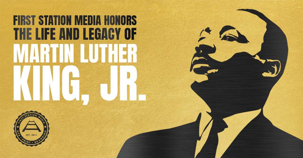 1stStationMedia's tweet photo. “The ultimate measure of a man is not where he stands in moments of comfort and convenience, but where he stands at times of challenge and controversy.”  -#MartinLutherKing, Jr.

This #MLKDay, #FirstStationMedia honors the inimitable legacy of Dr. King 🤝 ❤️

#MLK #Quotes #Design https://t.co/guOUPXO0Bf