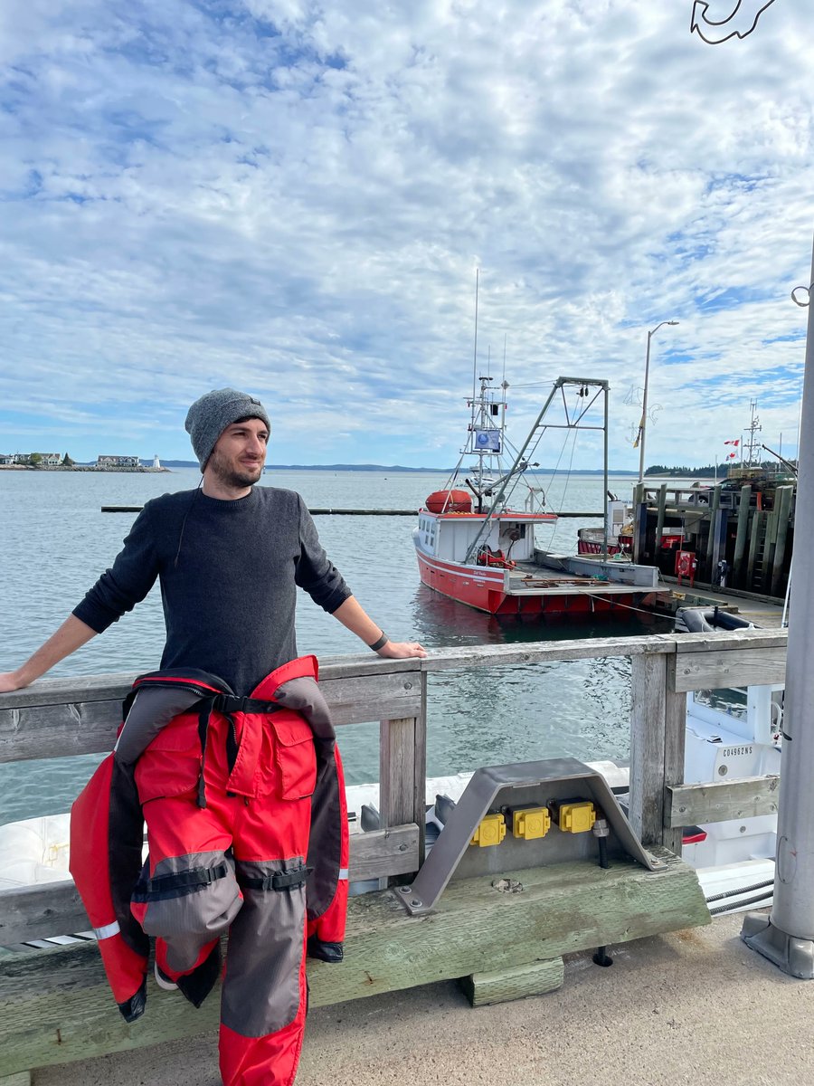 Kerem about to set sail for whale watching at Saint Andrews, New Brunswick. Taking a well-deserved break away from the drums #whalewatching #nature #standrewsbythesea #newbrunswick #onthewater #PassamaquoddyBay