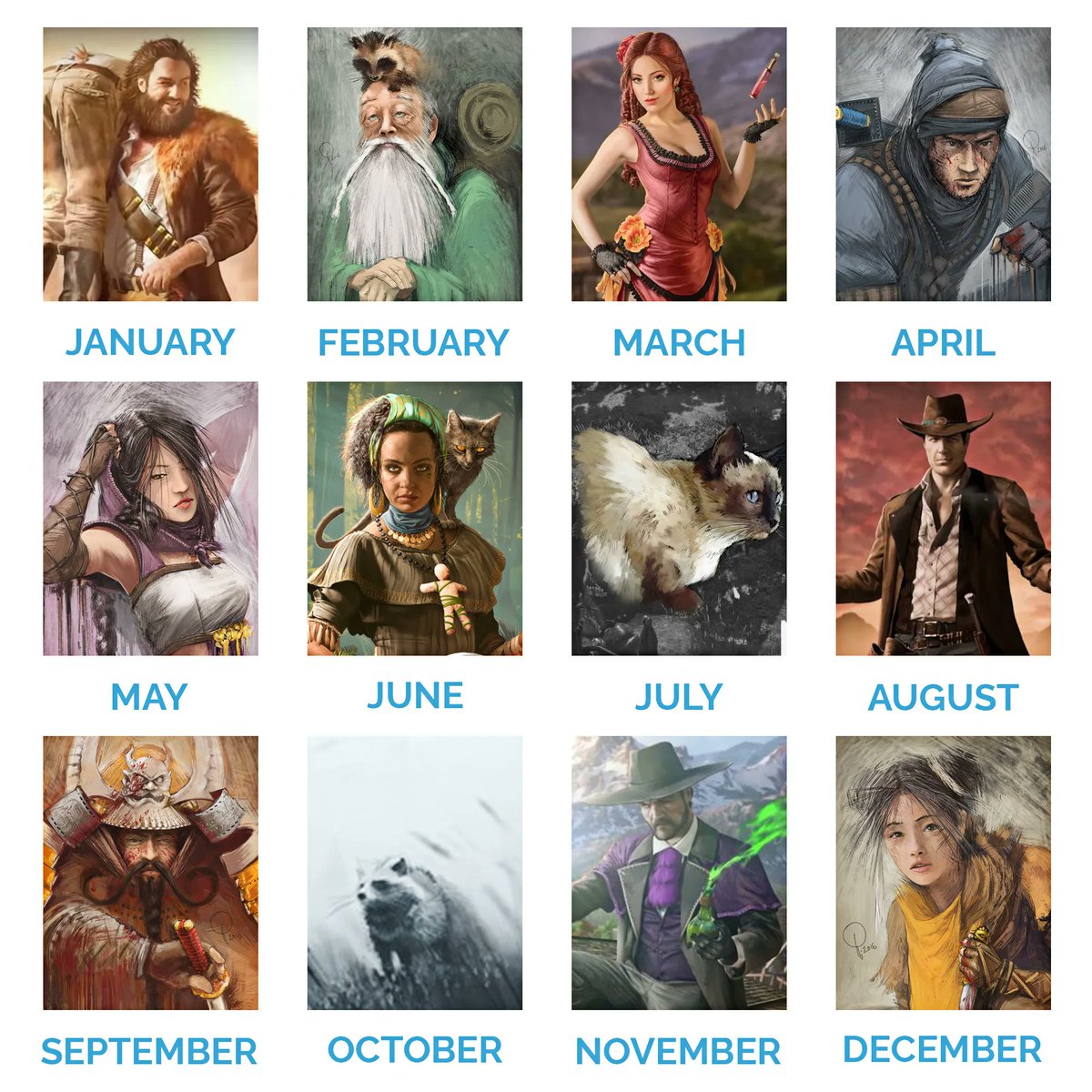 Which character from #ShadowTactics or #Desperados3 are you according to your birth month? 😁 🎉