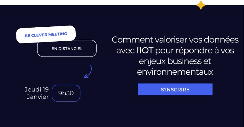 [Webinar] -  Vous souhaitez savoir comment valoriser vos #données avec l'#IOT ? RDV jeudi 19 janvier de 9h30 à 11h30 avec Ludovic DISDIER, directeur d'agence et directeur de projet chez @<a href="/CleverAge/">Clever Age</a>  - Inscription gratuite  events.clever-age.com/bcm-iot-2023/