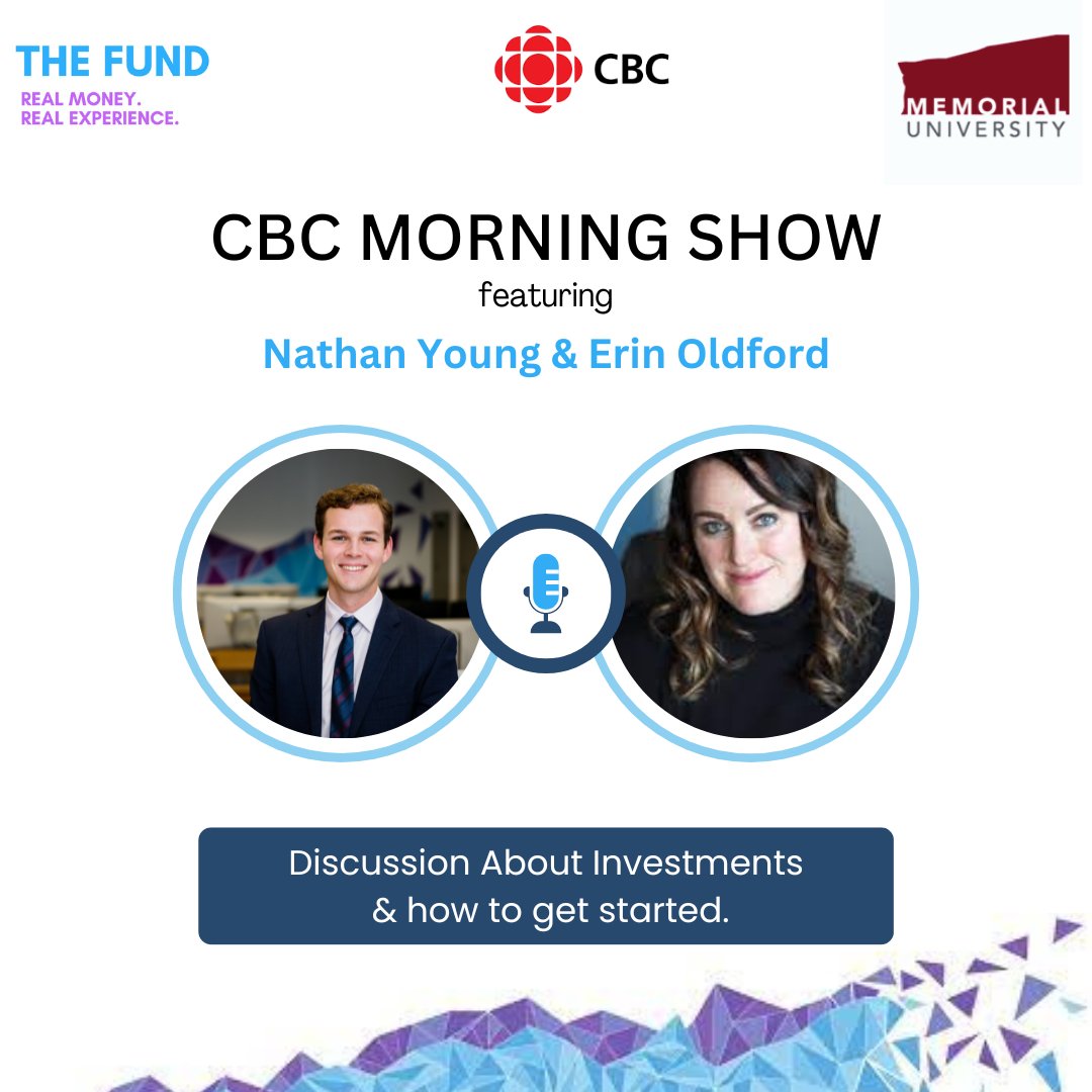 Recently tuned in to the CBC St. John's Morning Show and the CBC Newfoundland Morning Show and caught the segments featuring our very own financial experts Erin Oldford and Nathan Young! 

If you missed it, be sure to check out the recordings on the CBC/Radio-Canada website!