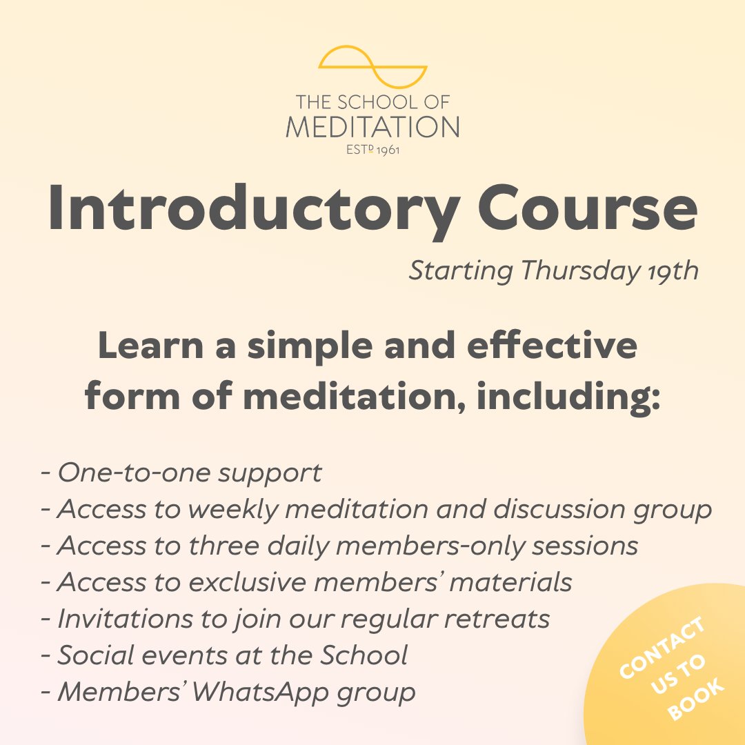 SoM_London's tweet photo. We have an introductory course starting this Thursday, contact us to learn more or get yourself booked in!
#meditation101 #meditation #spirtual https://t.co/ldmb3qaFuv