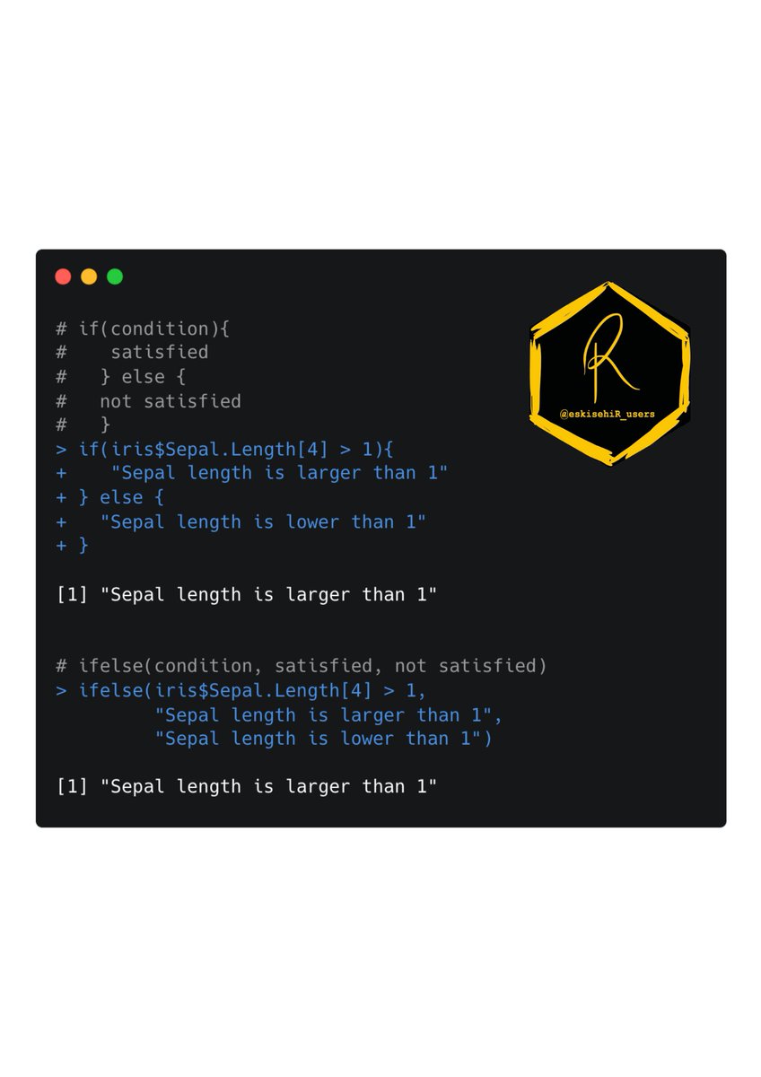 Which one of the conditions do you usually use? 

1⃣ if() else()
2⃣ ifelse()

#rstats