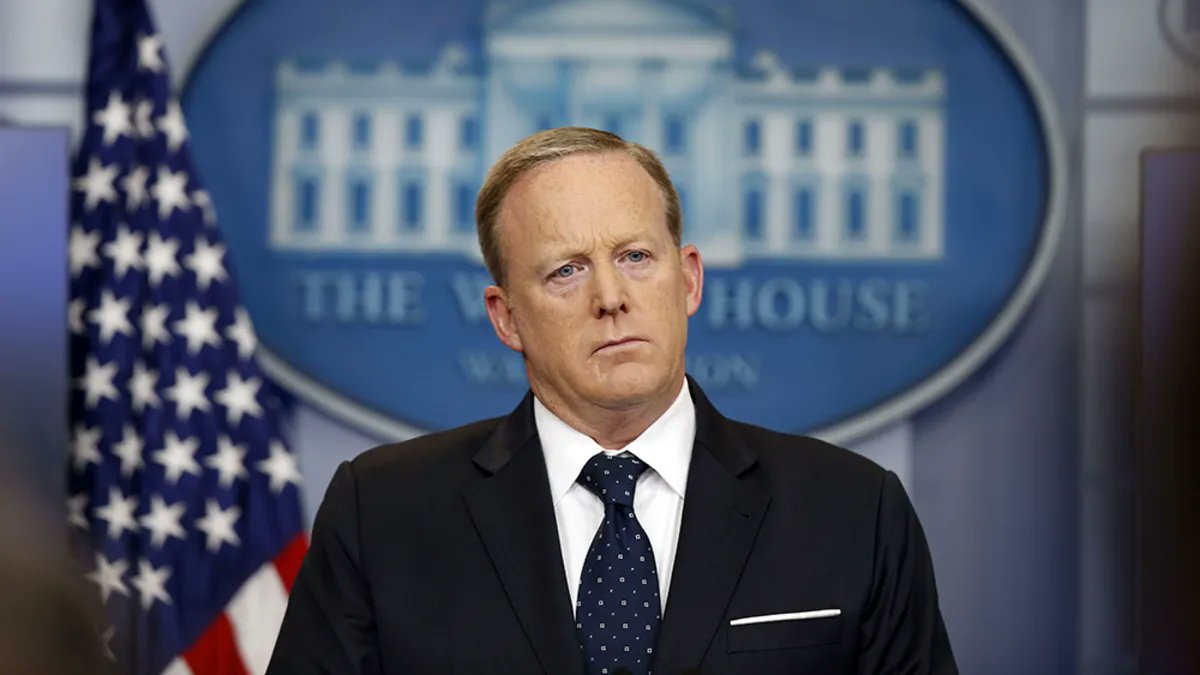. @seanspicer reflected on his time in Trump's White House and his current role on @NEWSMAX, #SpicerAndCo, with @JimCryns. 

Check out this #flashback feature on BarrettNewsMedia.com: buff.ly/3CS2QjN