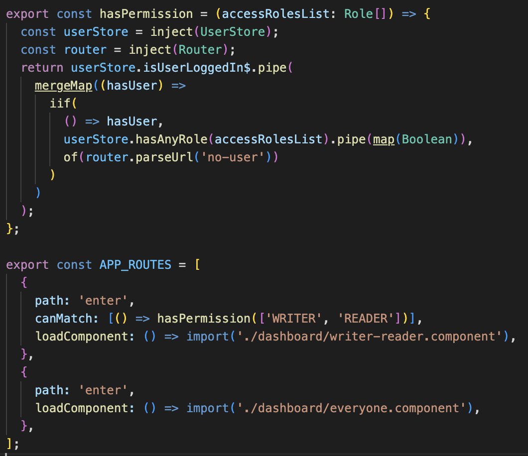 laforge_toma's tweet image. Here is a small snippet to demonstrate to skeptical #Angular developers that deprecating the guard as a service in favor of the functional guard is the right decision.

✅better DX
✅less error-prone
✅more reusable
✅less boilerplate code
✅easier to read