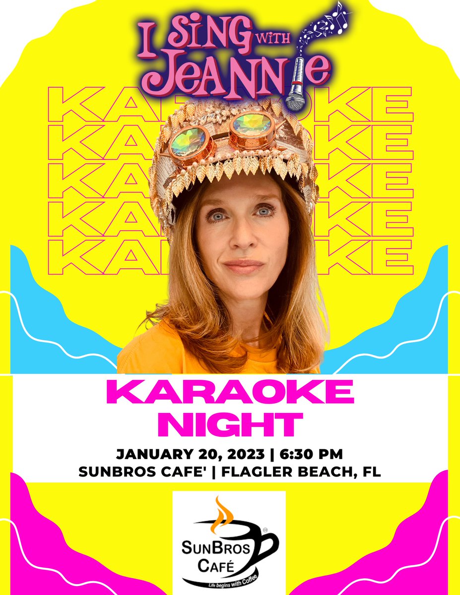 StillwoodMusic's tweet photo. Come out and join us this Friday @Sunbroscafe in Flagler Beach, FL for great food/drinks and Karaoke fun!! Bring the family or a group of friends. Awesome for birthdays too!!! https://t.co/Wqq2INOx9T