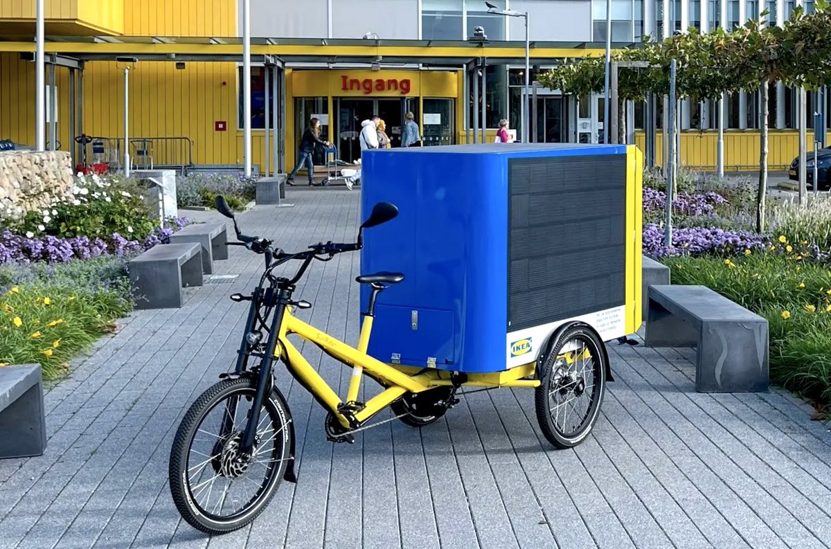 IKEA Introduces Sunrider Solar-powered Cargo Bikes to Reduce Home Delivery Climate Footprint #cargobikes #ebikes #cycling #urbanmobility #climatechange #morecycling #smartmobility #IKEA tinyurl.com/yc7hujj5