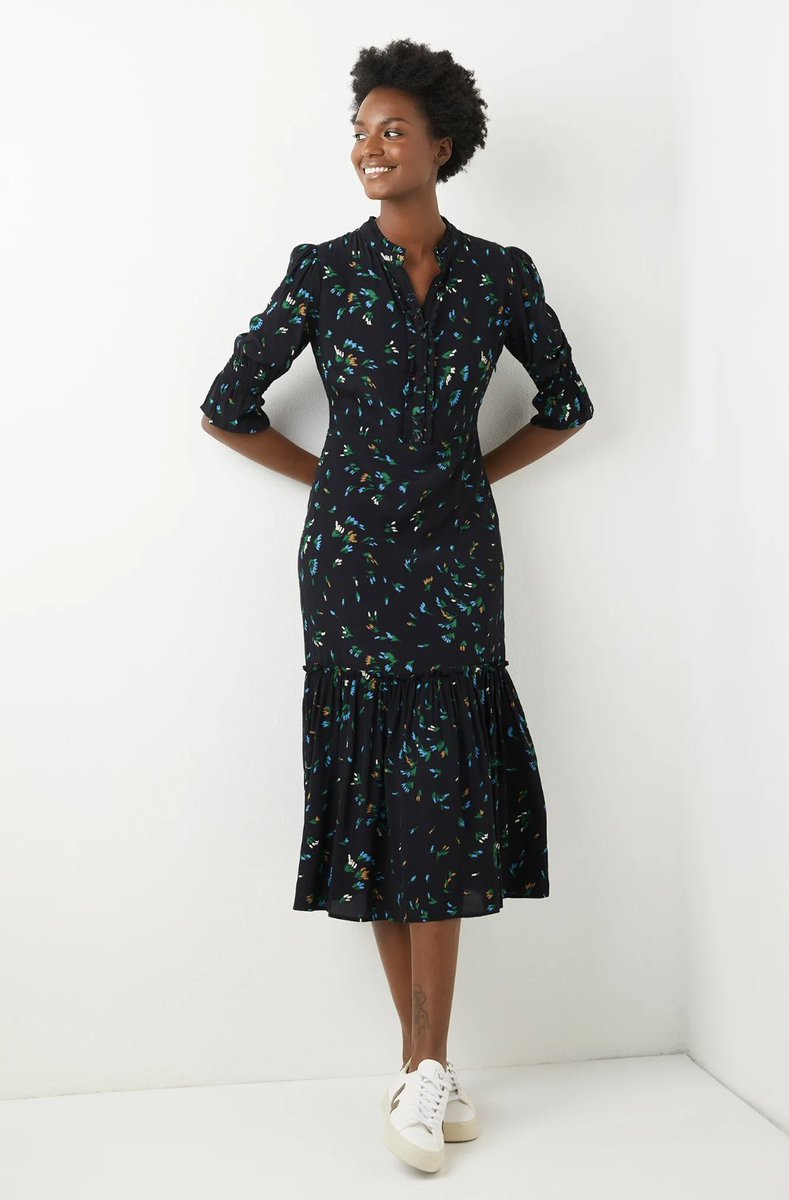 Aimee Spaced Out Bluebell Dress in Multi Black by Wyse London Worn in 26x05 of #SilentWitness wyselondon.com/products/aimee…