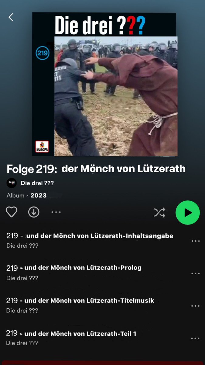 Eine Idee für die nächste Folge der #diedreiFragezeichen :
Der Mönch von #LuetziBleibt