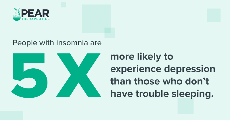 Pear_Tx's tweet photo. #DYK chronic insomnia doesn’t just affect sleep patterns? The disorder is also correlated with increased rates of high blood pressure, heart disease and mental illnesses. Learn how prescription digital therapeutics (#PDTs) can help treat insomnia.