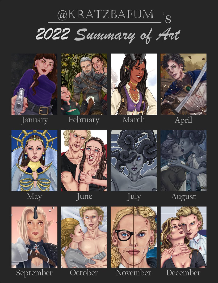 kratzbaeum's tweet photo. 🪐ART SUMMARY 2022 🪐
I'm a little late but here goes 2022's summary of art. I don't think I made HUGE improvements this year, but improvement is there. I am happy 🥰 https://t.co/13o5NcYsbH