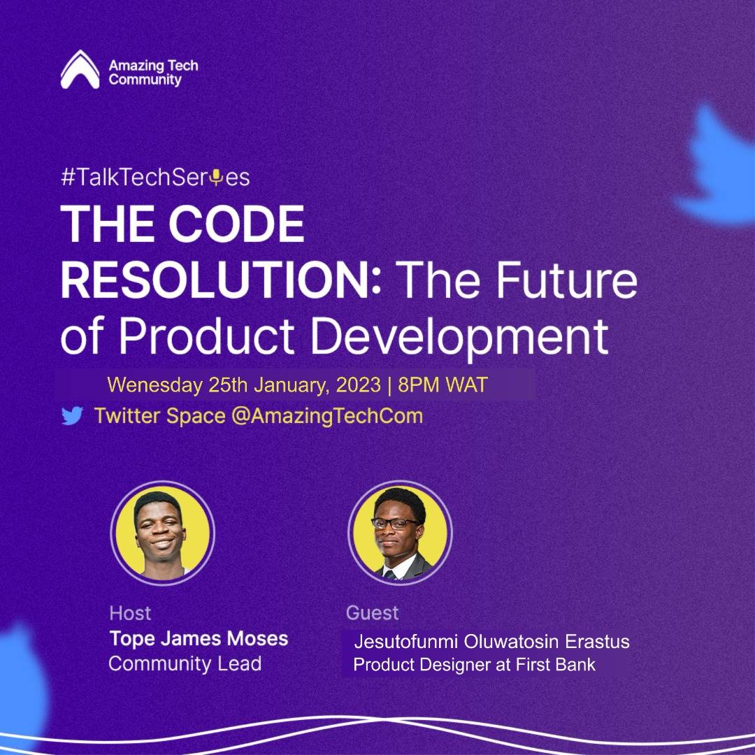 AmazingTechCom's tweet photo. Hey Guys! Product development is one of the most important drivers of innovation. Methods, procedures and systems evoke, enable and support innovation.
#TechTalkSeries https://t.co/tAIcXefocx