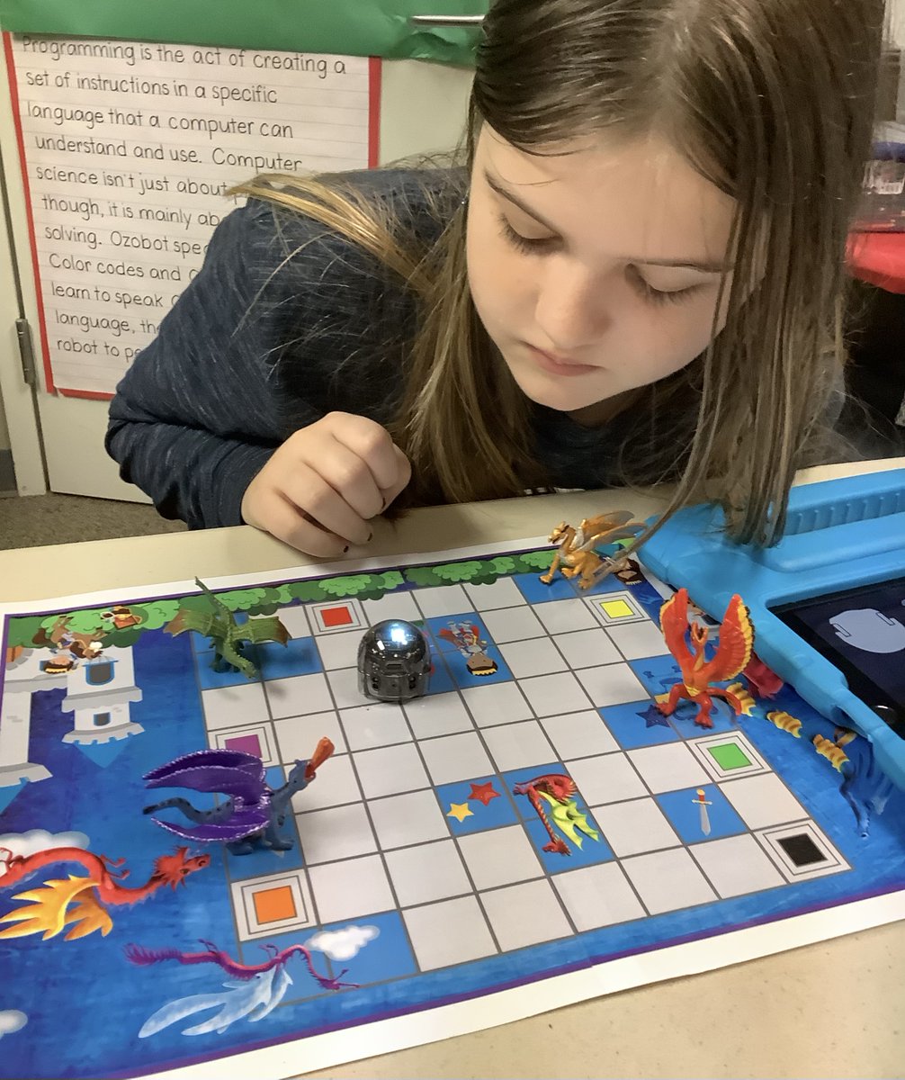 STEMatCCS's tweet photo. Sixth grade #robotics at CCS is always a blast! #programmers coded their #ozobot to perform tasks, follow pathways, and make announcements! Cool little #robot! #coding #python #coding kids #codingforkids 
@ozobot #STEM #STEMeducation #WomenWhoCode https://t.co/aKZP75sOcF
