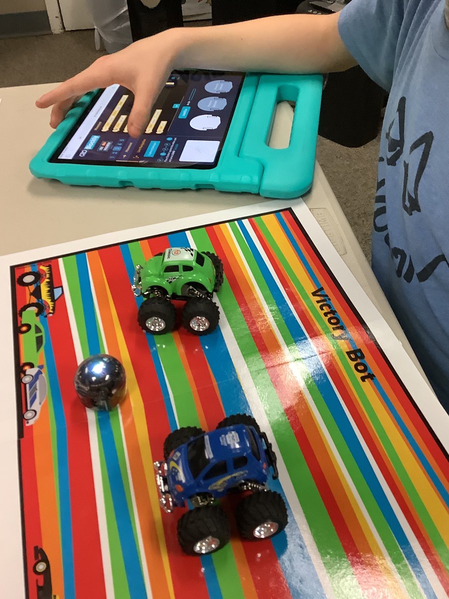 STEMatCCS's tweet photo. Sixth grade #robotics at CCS is always a blast! #programmers coded their #ozobot to perform tasks, follow pathways, and make announcements! Cool little #robot! #coding #python #coding kids #codingforkids 
@ozobot #STEM #STEMeducation #WomenWhoCode https://t.co/aKZP75sOcF