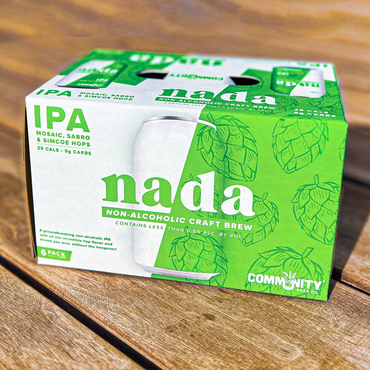 NadaBrews's tweet photo. Monday beers hit a little differently with #NADA. #MotivationMondays #NADA #NonAlcoholicBeer #NABeer #IPA @CommunityBeerCo https://t.co/Eqi5kVMWop