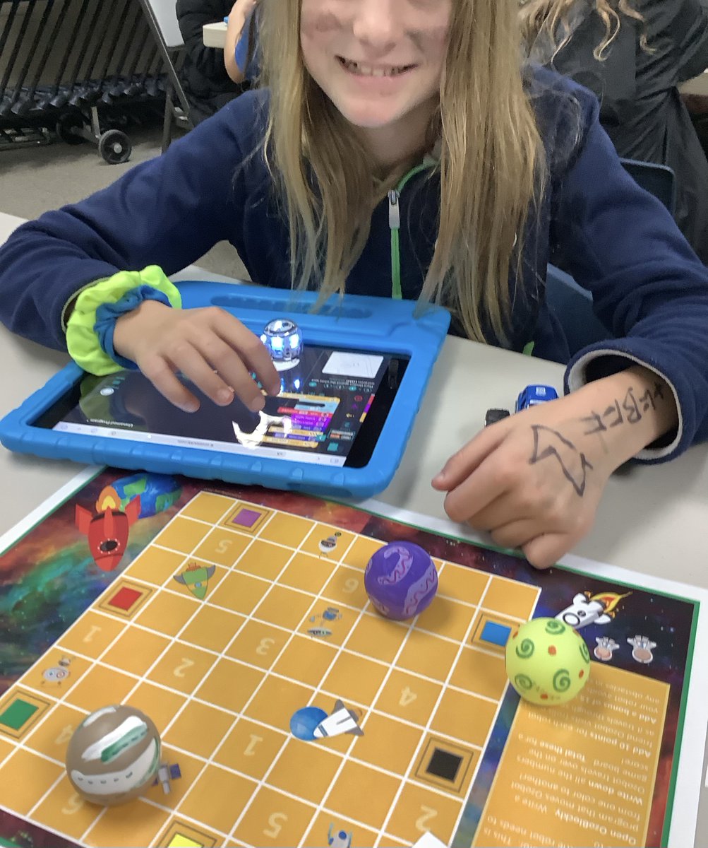 Gamerd0g's tweet photo. Sixth grade #robotics at CCS is always a blast! #programmers coded their #ozobot to perform tasks, follow pathways, and make announcements! Cool little #robot! #coding #python #codingkids #codingforkids 
@ozobot #ozosquad #STEM #100daysofcodechallenge #100daysofcode https://t.co/doGZZ209s5