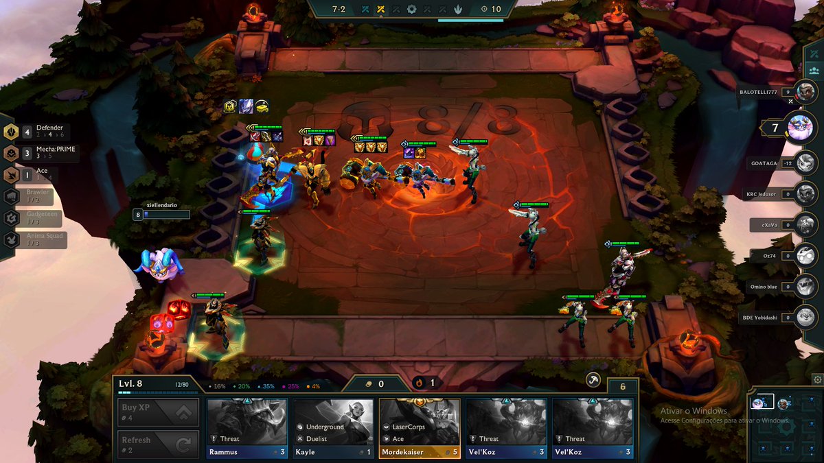 Fiz uma coisa chata aqui com o augment do sett que recupera shield