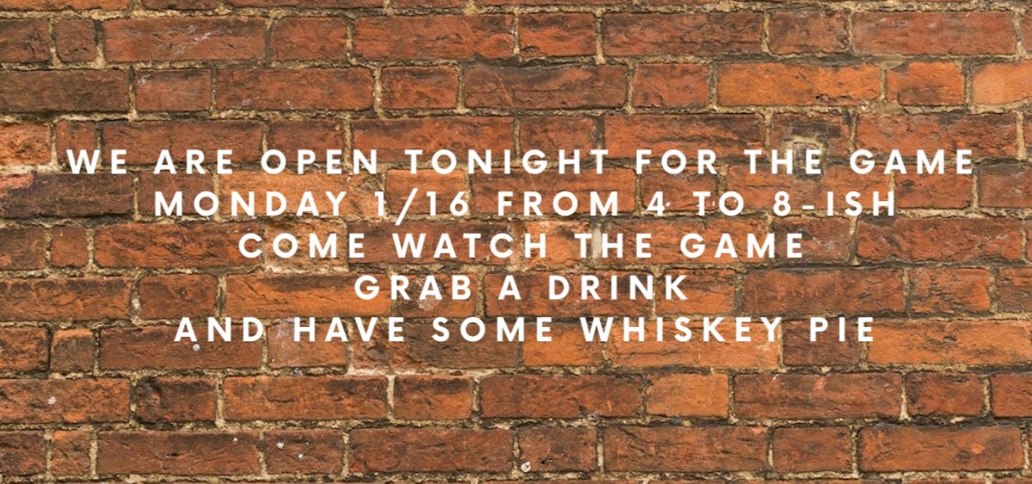 The Bar @ New Basin will be open tonight from 4-8ish
