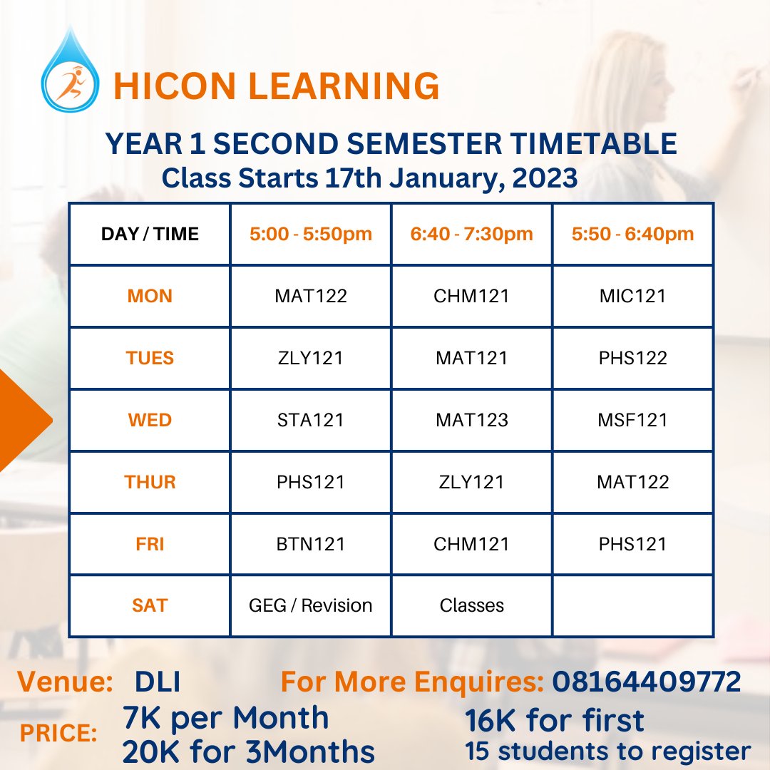 HiconResources1's tweet photo. Our UNILAG 100 and 200 level tutorial starts tomorrow, don't miss out! #UNILAG https://t.co/QD72ZNcdnb