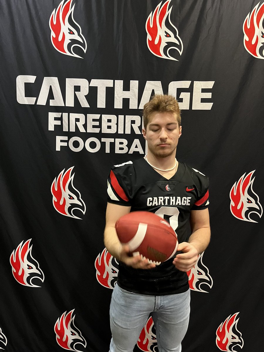 lone_kaden's tweet photo. Blessed to receive an offer from Carthage. @CoachWillis954 @Carthage_FB                               Fly FireBirds🔴⚫️ https://t.co/xceUXDt0H4