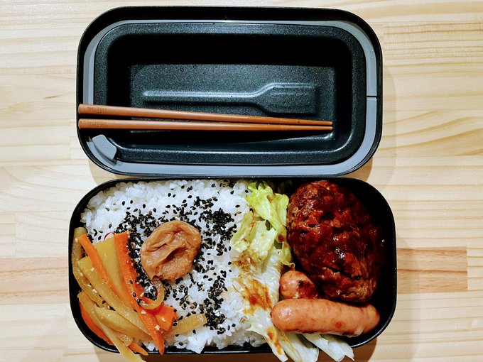 ハンバーーーーーーグ!!#お弁当 #ていねいなくらし 