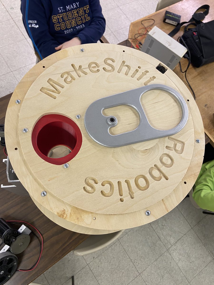 Does this look like a can-crushing robot to you? We’ve made lots of progress so we hope we can bring it all together soon!!! #canbotchallenge #FIRSTRecycles #infinitelyrecycablealuminum #omgbots