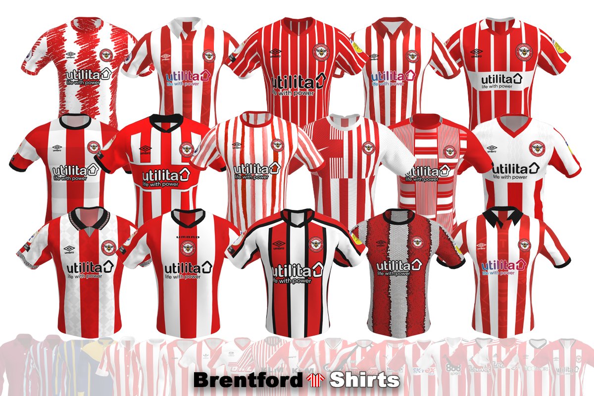 BeesShirts's tweet photo. 19 PL games played which means we're half way through the season and the countdown to the 2023-24 Home kit reveal begins. What style would you like to see for the the new shirt? #Brentford #BrentfordFC #BeesShirts https://t.co/COVcSLRemQ