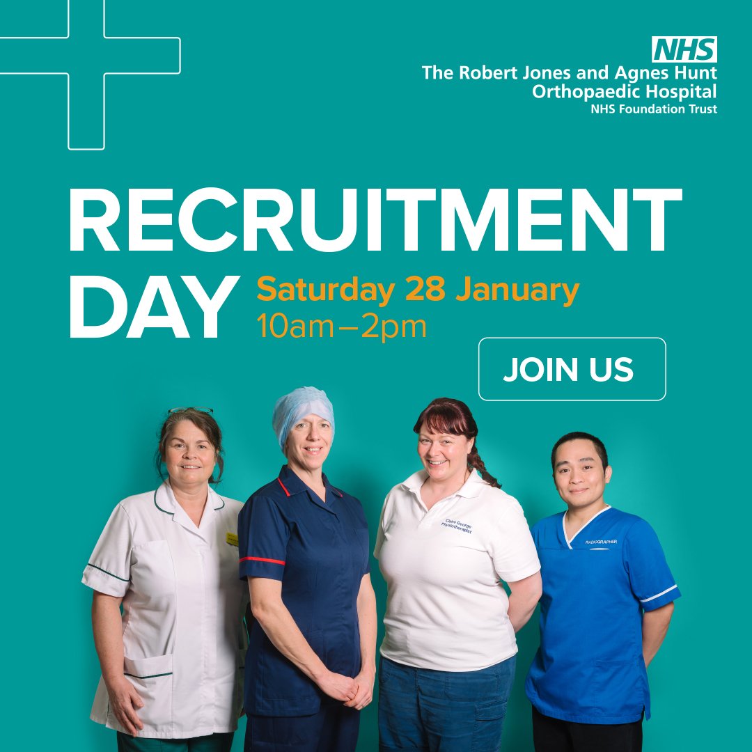 RJAH_NHS's tweet photo. We can't wait to welcome some potential future members of #TeamRJAH at our big clinical Recruitment Day this month. 

Check out the details here and let us know if you'll be coming 👉 https://t.co/KWw7xComyQ
#NHSJobs https://t.co/7fVyPh4lEd