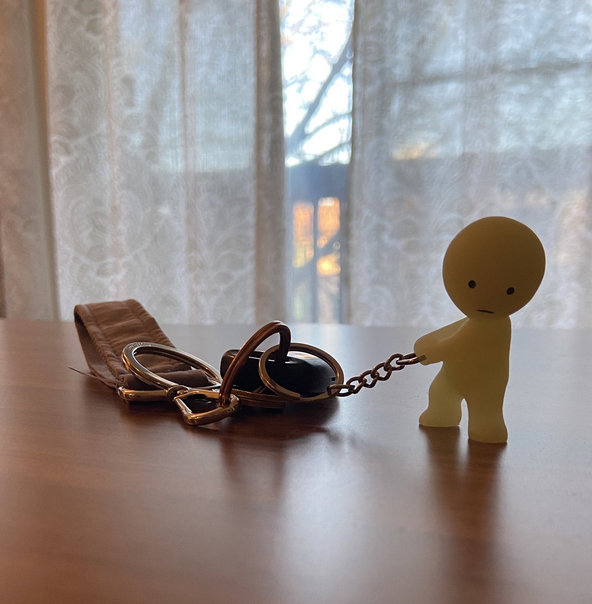 I got a new keychain. 

ISN’T HE CUTE??!! HE GLOWS IN THE DARK!!