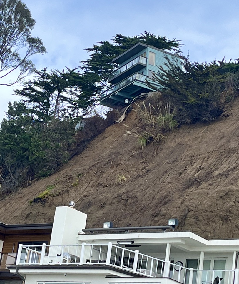Hillside erosion. Aptos. #Californiastorm