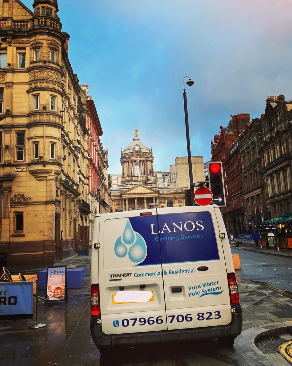One of our teams working in the heart ❤️ of Liverpool City Centre today #windowcleaning #waterfedpole #tradtionalwindowcleaning #commericalwindowcleaning #domesticwindowcleaning #Lanos