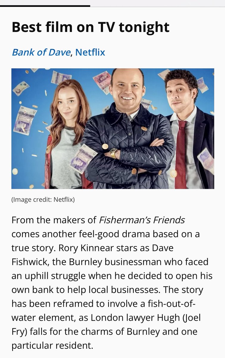 Our First night on <a href="/netflix/">Netflix</a> and we’ve just got best Film on Tonight! across all platforms and channels!
#BankofDave The Movie  #Netflix <a href="/NetflixUK/">Netflix UK & Ireland</a>