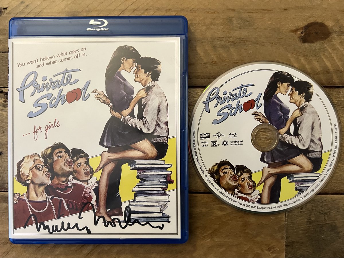 RT (+ be following) by Monday, January 23 for a chance to win this signed Blu-ray of PRIVATE SCHOOL (1983) from <a href="/ShoutFactory/">ShoutFactory</a>! It features a new interview with yours truly and new audio commentary by <a href="/MichaelZorek/">Michael Zorek</a>. I'll pick one winner and announce next #ModineMonday. Good luck!