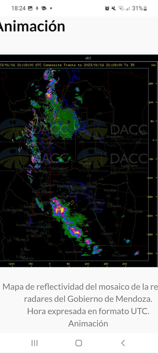 ValeBellene's tweet photo. Núcleos de tormentas eléctricas prob graniceras en el norte de la Provincia d #Mendoza en el Oeste zona #ValleDeUco y en el centro de
San Rafael y Malargüe
#EviteCircular
Pequeño núcleo en #SanMartinEnCivilization
#LuchaAntigranizo actuando según #Radar
#PeriodistaDeTránsito https://t.co/BSTGa8la45