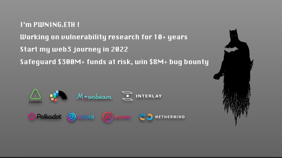 My new Interview with white hat hacker - <a href="/PwningEth/">pwning.eth | Offside Labs</a>. Mid 2022 , He reported a critical bug in the Aurora Engine - a layer 2 EVM solution built for the NEAR Protocol ! The catch got him a $6Million payout, the 2nd highest payout in history! telegra.ph/Interview-with…