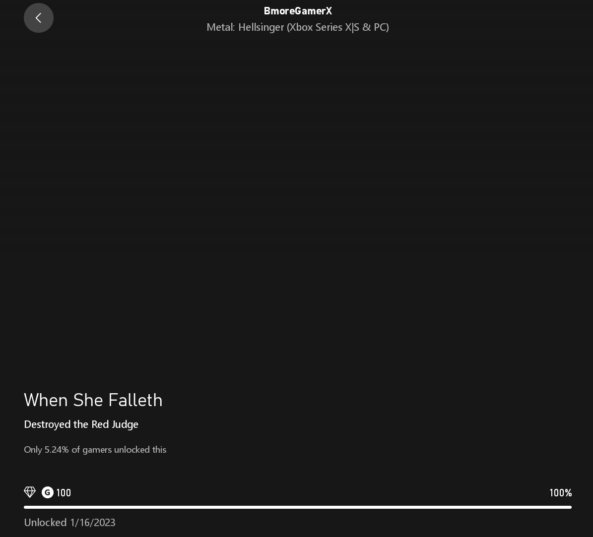 TheBmoreGamer's tweet photo. 5th game finished in 2023 is #MetalHellsinger. #Xbox #XboxGamePass #Gaming https://t.co/bWmBLJX2Ky