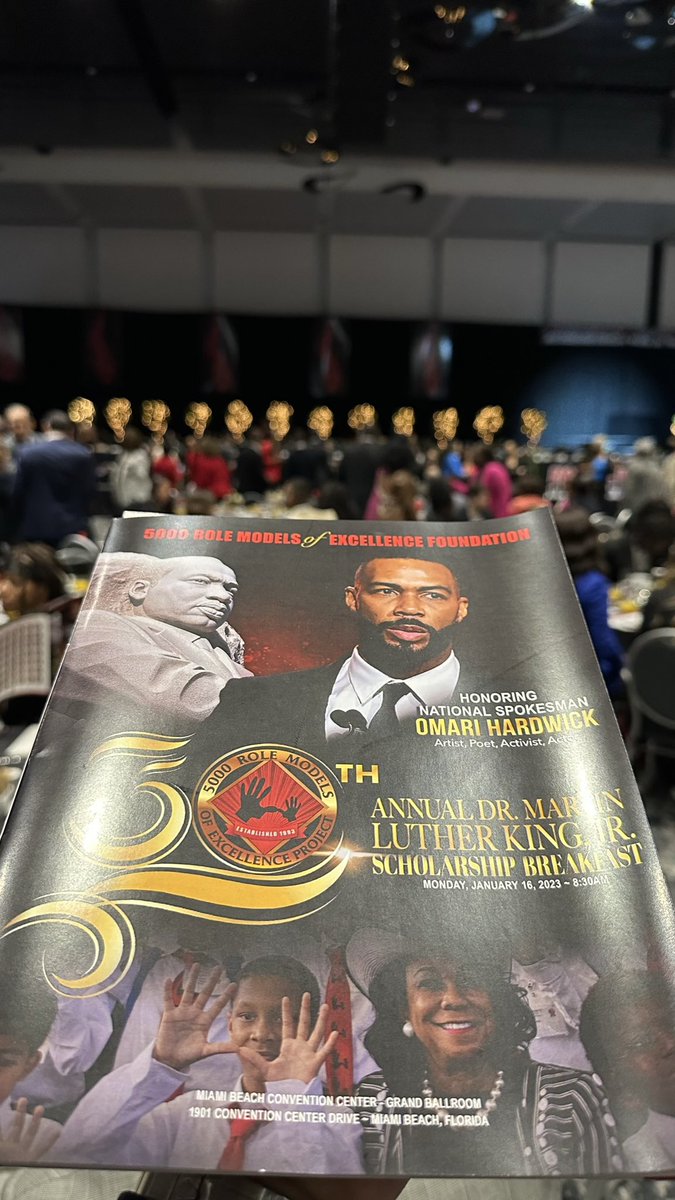 MiamiBeachPD's tweet photo. MBPD attended the 30th Annual Dr. Martin Luther King Jr. Scholarship Breakfast this morning. The event was presented by the @5000RoleModels, an organization devoted to guiding minority boys along a chartered path to manhood and sending them to college. #5000RoleModelsofExcellence https://t.co/CtaJ69E7y5