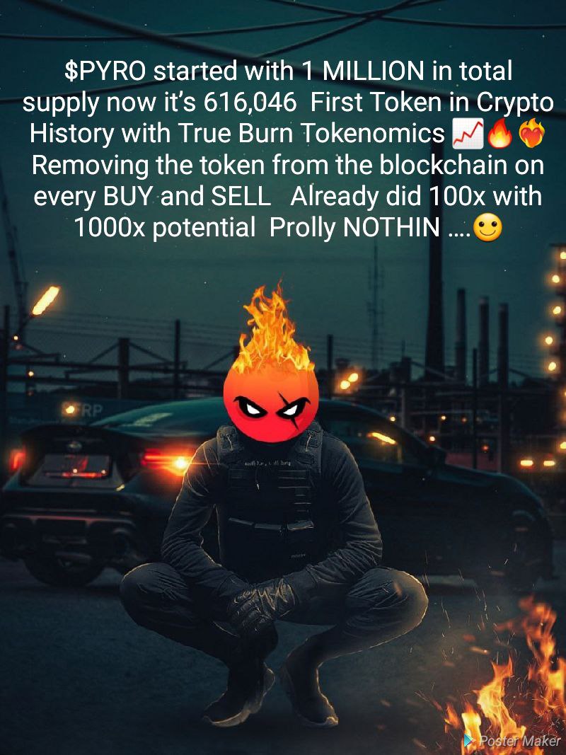 Dora_tarama's tweet photo. $PYRO TOKENOMICS 

✨Name:#PYROMATIC 
✨Symbol: $PYRO
✨Chain:#ERC20
✨Supply: 1,000,000
✨Taxes: 7% (1% Reward LP for Staking/1% Development /5% True Burns)
✨#PYRO Slippage: Set slippage at 7_15%

🚀@PyroTokenErc

#PyroNation  #RBXS https://t.co/BLXyYbO6Mw