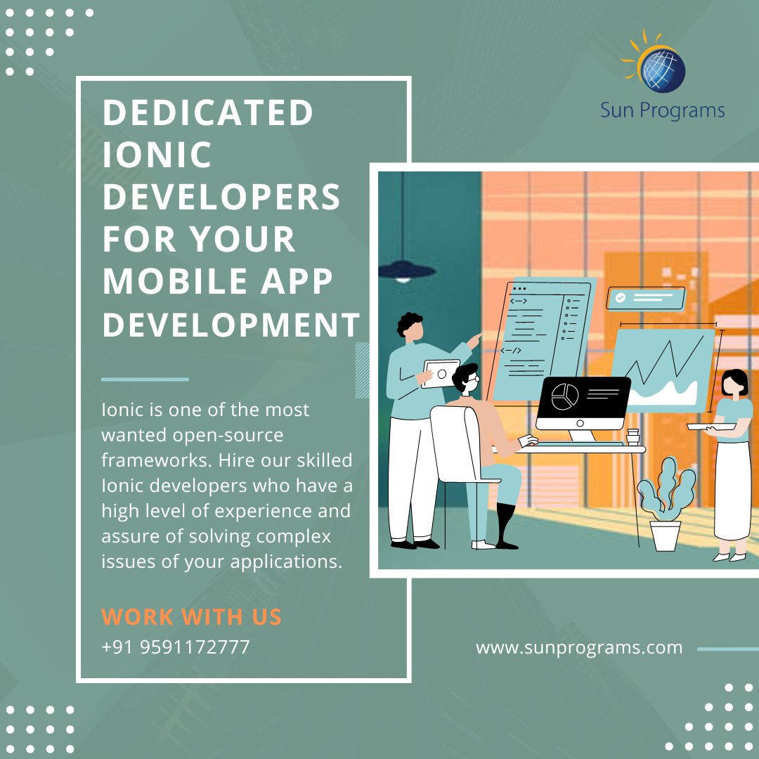 sunprograms's tweet photo. Sun Programs is top-notch Ionic app development company that help you build feature-rich cross-platform mobile applications with Ionic app development.. 
https://t.co/hzlDpOT7ws
WhatsApp or Call: +91 9591172777
#ionicappdev #mobileapp #sunprograms #ViratKohli𓃵 #TuesdayMotivaton https://t.co/TtjIuCZ7KJ