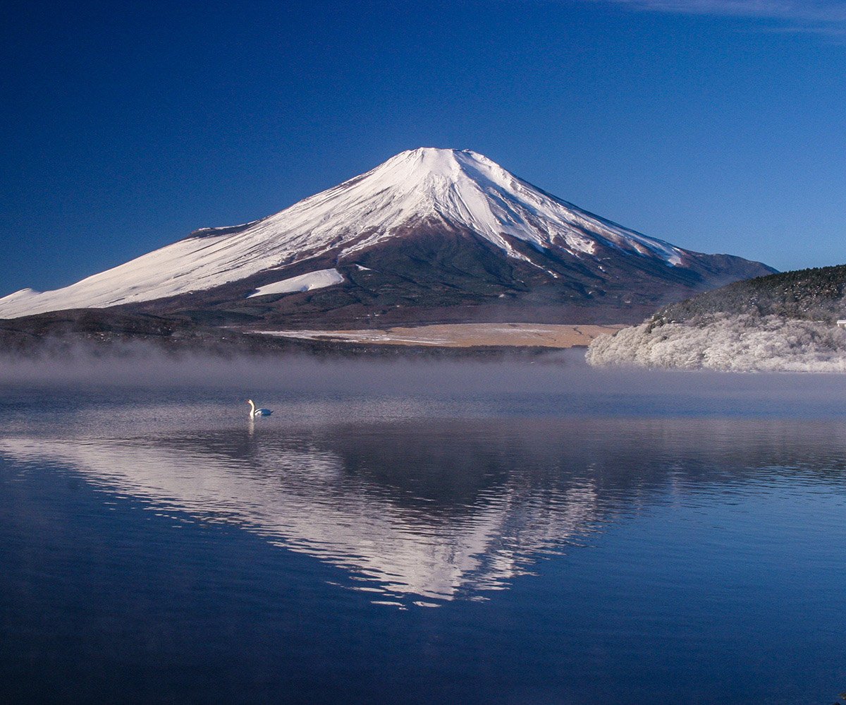 冬日爽快 山中湖で以前撮影。