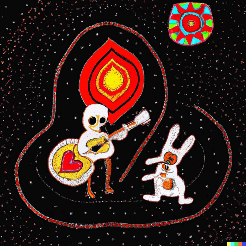 Was feeling a bit creative past weekend. Made by Leonie ...en Dall E2. Really curious how we can use ai technology -in a responsible way- not just for entertainment but also for prevention, health &amp; education ♡