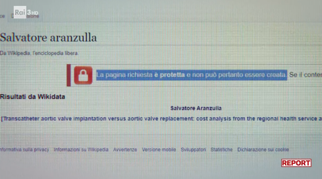 reportrai3's tweet photo. Gli amministratori che dovrebbero garantire su Wikipedia l’imparzialità, alla fine chiudono la pagina di Aranzulla e ne stabiliscono il blocco, che cioè impedisce anche oggi a qualunque utente di crearla di nuovo #Report https://t.co/8Kz7S8ZWFP