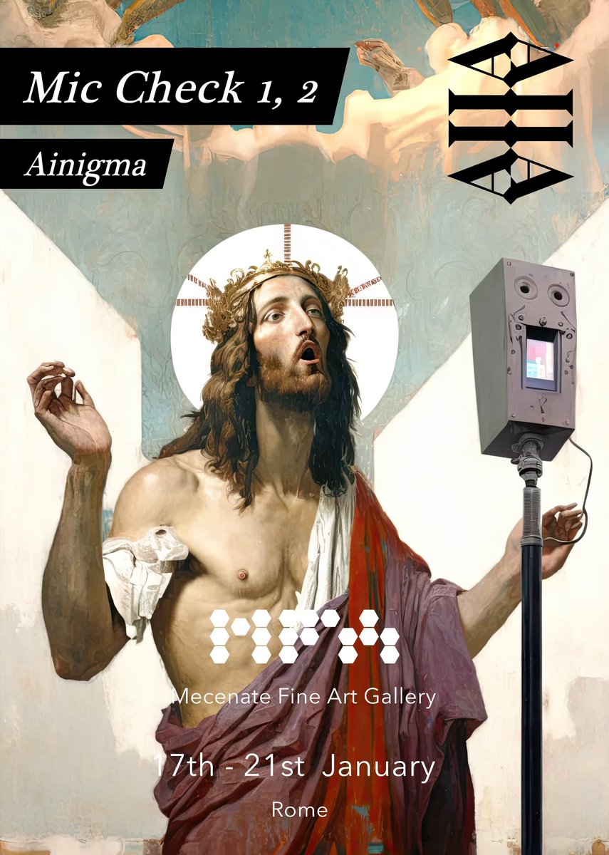 First exhibition of the year tomorrow with <a href="/AI_infused/">AI infused ART</a> at the <a href="/MecenateFineArt/">Mecenate Fine Art - NFT Gallery</a>
 
 Can I get a LFG !!!!🔥🔥🔥🔥

#AIIIA