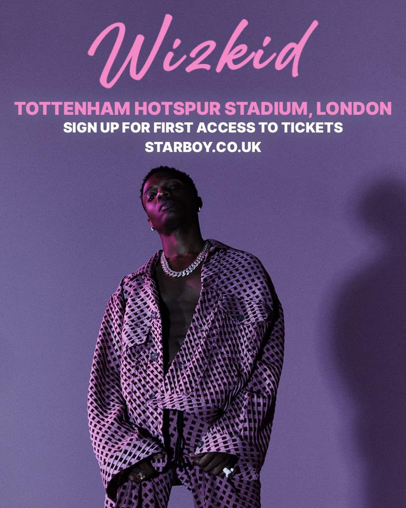 TOTTENHAM STADIUM LONDON! 🖤🦅 
SIGN UP for more info and first access to tickets
starboy.co.uk