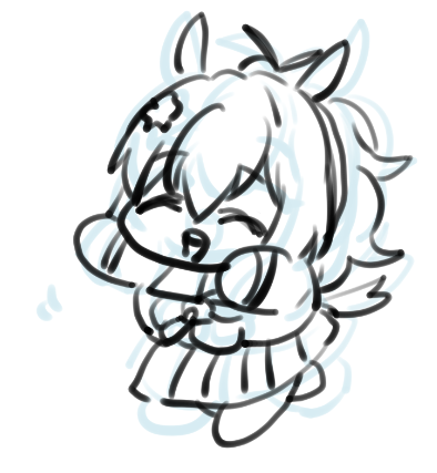 クリスタで描いた絵見てたらかわいいタイキいた 