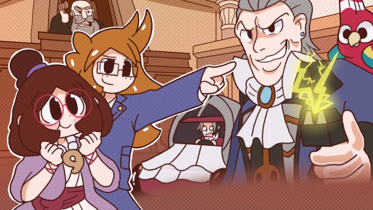 「Pau Plays Ace Attorney ANIMATED is now o」|pau claire ☀️のイラスト