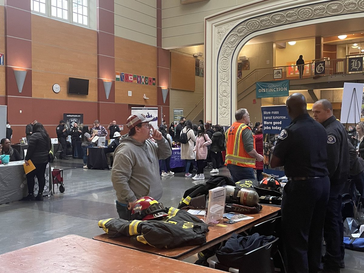 The opportunity fair is in full swing! We will be hosting a job fair with a resume clinic from 8:30 – 11:30 am! Here are a few of the interviewing companies: <a href="/WSDOTjobs/">WSDOT Jobs</a> <a href="/SeattleFire/">Seattle Fire Dept.</a> <a href="/lumenomicsinc/">lumenomics ☀️💛</a> <a href="/PortJobs/">Port Jobs</a> <a href="/RepAdamSmith/">Rep. Adam Smith</a>