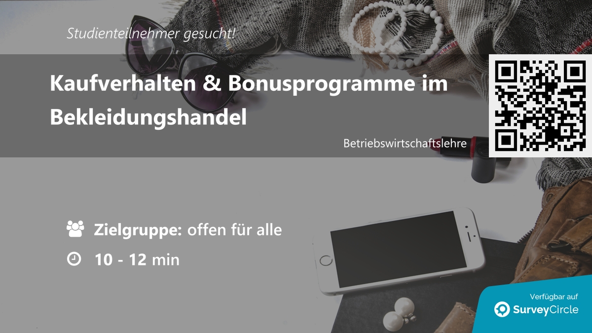 daily_research's tweet photo. Teilnehmer für Online-Studie gesucht!

Thema: "Kaufverhalten &amp; Bonusprogramme im Bekleidungshandel" https://t.co/LXwYkyHZtH via @SurveyCircle

#kaufverhalten #bonusprogramme #bekleidungshandel #marketing #kleidung #mode #umfrage #surveycircle https://t.co/SyEUh4piSC