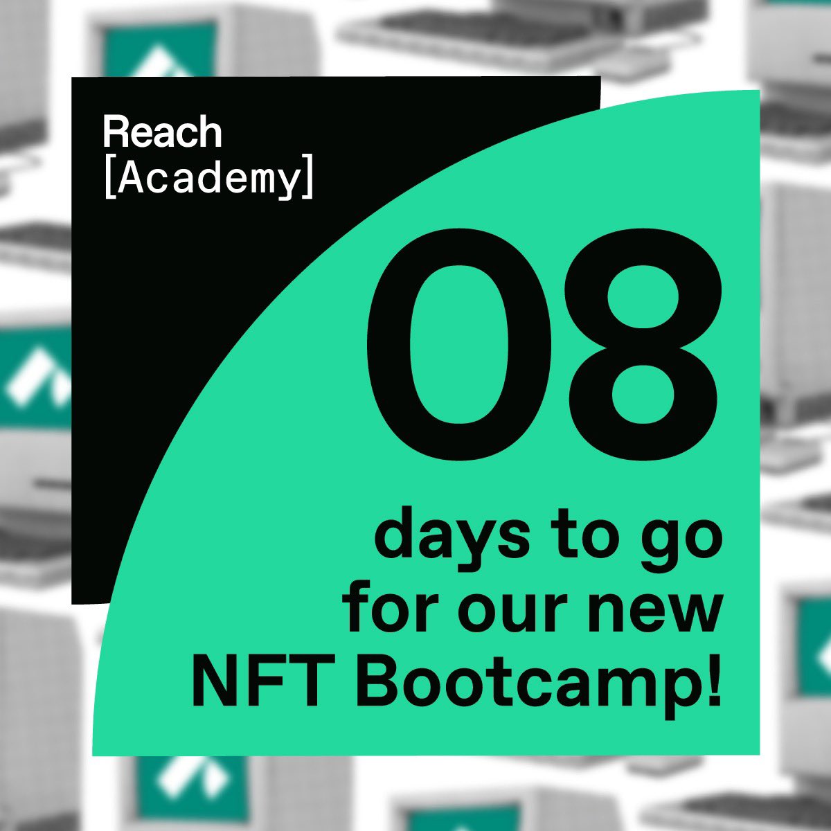 reachlang's tweet photo. 8 days to go! ⏰ Learn from industry experts how to create, mint, and sell your own NFTs in Reach Academy's NFT Bootcamp. 💻

Get a head start in Reach code by visiting https://t.co/MB6Skb5OO3 ✌🏻 

#ReachAcademy #NFTBootcamp https://t.co/LilhABAvRD